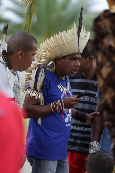 Сальвадор Баия Бразилия Мая 2017 Года Индийцы Различных Коренных Племен — стоковое фото