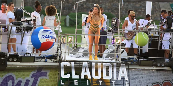 Salvador Bahia Brasil Febrero 2018 Claudia Leitte Cantante Durante Una — Foto de Stock