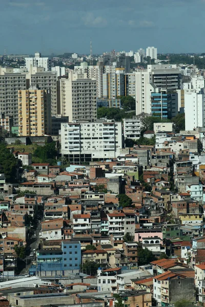Salvador Bahia Brazília 2017 Január Salvador Város Favela Környéki Házainak — Stock Fotó