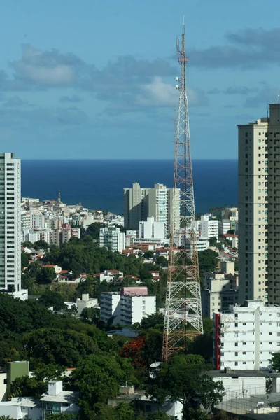 Salvador Bahia Brasil Enero 2017 Vista Casas Junto Favela Ciudad —  Fotos de Stock