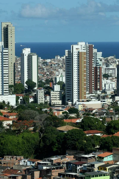 Salvador Bahia Brazil Январь 2017 View Houses Next Favela Area — стоковое фото