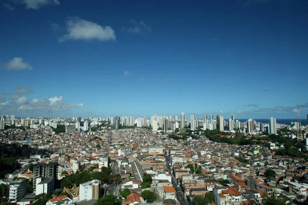 Salvador Bahia Brasil Enero 2017 Vista Casas Junto Favela Ciudad —  Fotos de Stock