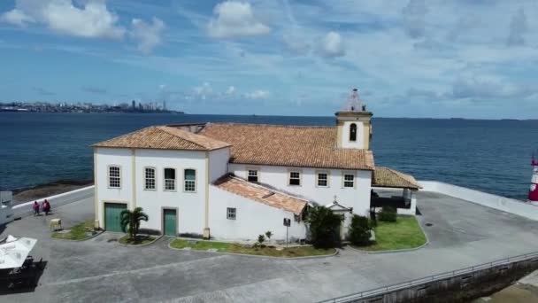 Salvador Bahia Brasil Março 2022 Igreja Mosteiro Nossa Senhora Monte — Vídeo de Stock