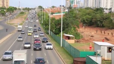Salvador, Bahia, Brezilya - 8 Ocak 2016: Salvador şehrinde metro hattının ikinci hattının yapımı.