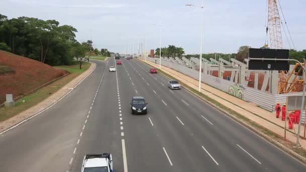 Salvador Bahia Brésil Janvier 2016 Construction Ligne Métro Dans Ville — Video