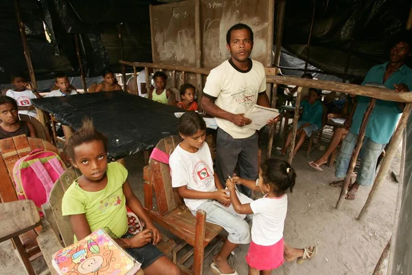 Eunapolis Bahia Brazil October 2009 Improvised Classroom Camp Landless Movement — Stock Photo, Image