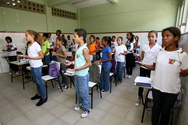 Illos Bahia Brahbs Февраля 2012 Года Ученики Государственной Школы Городе — стоковое фото