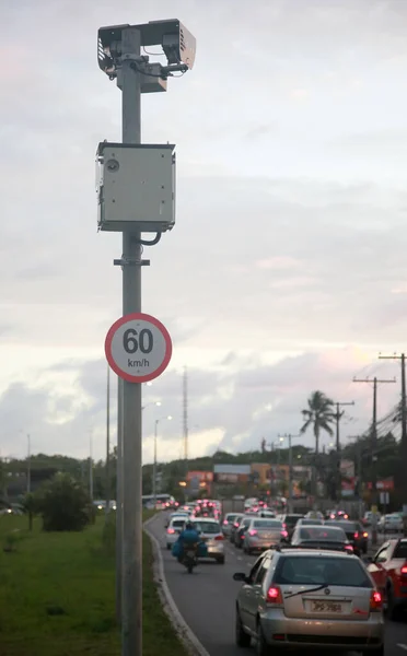 ブラジル バイーア州ラウロ フリータス2022年4月20日 ラウロ フリータス市における車両速度制御用レーダー — ストック写真