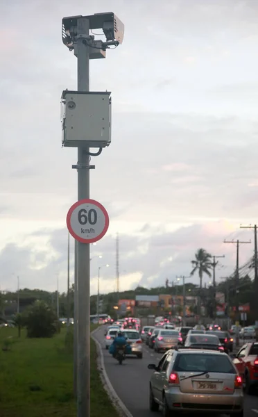 Lauro Freitas Bahia Brazil April 2022 Radar Vehicle Speed Control —  Fotos de Stock