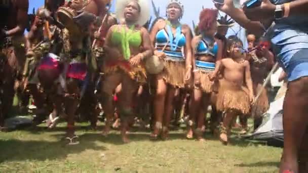 Сальвадор Баия Бразилия Апреля 2022 Года Индейцы Разных Племен Баия — стоковое видео