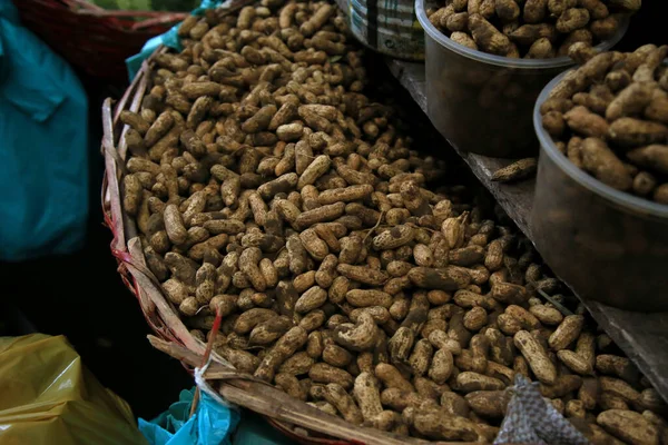 Salvador Bahia Brasil Abril 2022 Cacahuetes Cáscara Venta Feria Sao — Foto de Stock