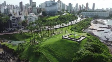 salvador, bahia, brazil - may 1, 2022: view of Cristo da Barra hill in Salvador city.