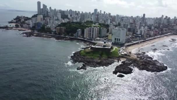 Salvador Bahia Brazil May 2022 View Santo Antonio Fort Better — Stockvideo