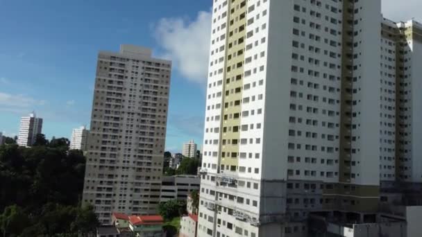 Salvador Bahia Brazil April 2022 Aerial View Houses Cabula Neighborhood — Stock Video