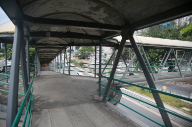 salvador, bahia, brazil - january 28, 2022: structure of a pedestrian walkway in the city of Salvador.