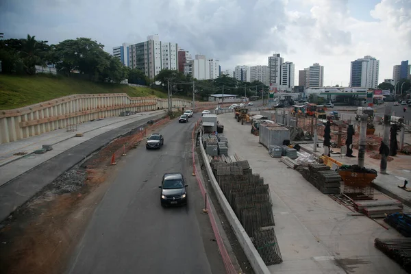 Salvador Bahia Brazil Januari 2022 Över Brt Systemets Genomförande Fungerar — Stockfoto