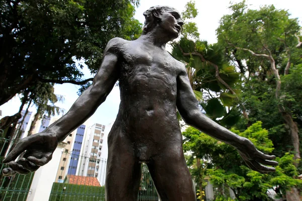 Сальвадор Баия Бразилия Мая 2022 Года Скульптура Художника Огюста Родена — стоковое фото