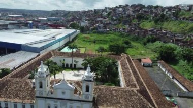 Salvador, Bahia, Brezilya - 30 Nisan 2021: Salvador 'daki Casa Pia ve Colegio dos Orfaos de Sao Joaquim manzarası.