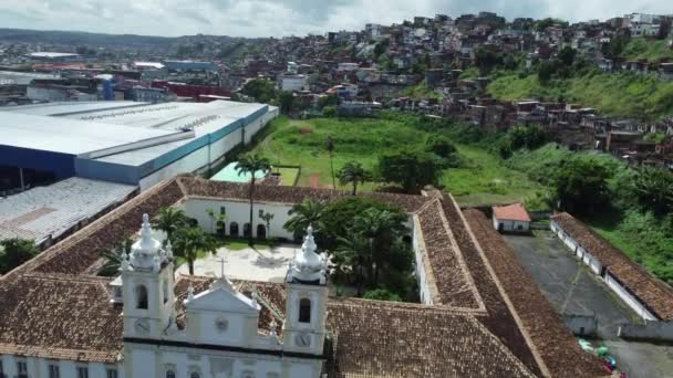 Salvador Bahia Braziliaans April 2021 Uitzicht Casa Pia Colegio Dos — Stockvideo