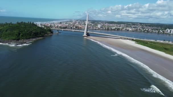 Ilheus Bahia Brasil Junio 2022 Vista Del Puente Jorge Amado — Vídeos de Stock