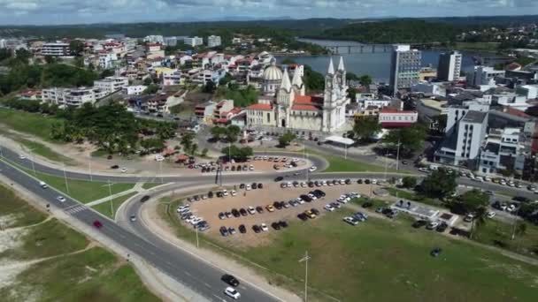 Lheus Bahia Brezilya Haziran 2022 Sao Sebastiao Katedrali Güney Bahia — Stok video