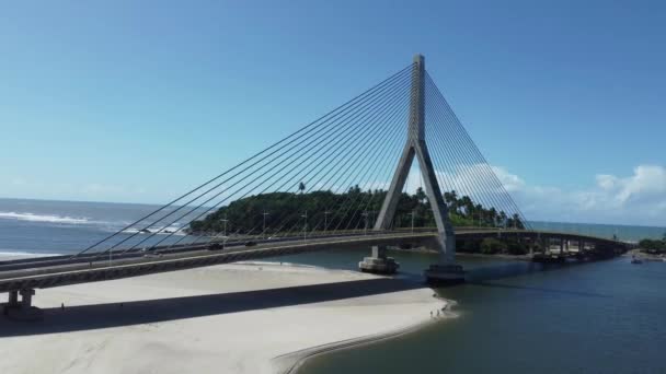 Ilheus Bahia Brasil Junio 2022 Vista Del Puente Jorge Amado — Vídeo de stock