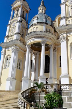 İlheus, bahia, Brezilya - 1 Haziran 2022: Sao Sebastiao Katedrali ve Güney Bahia 'daki Ilheus şehri