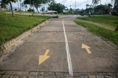 Salvador, Bahia, Brezilya - 27 Ocak 2022: Salvador 'daki Metropolitan Park manzarası