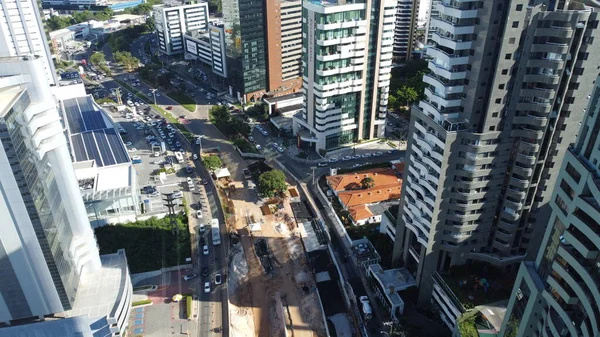 Salvador Bahia Brasil Fevereiro 2022 Construção Estrada Pública Sistema Viário — Fotografia de Stock
