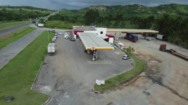 Candeias Bahia Brasil Junio 2022 Shell Distribuidora Gasolinera Carretera 324 — Vídeos de Stock