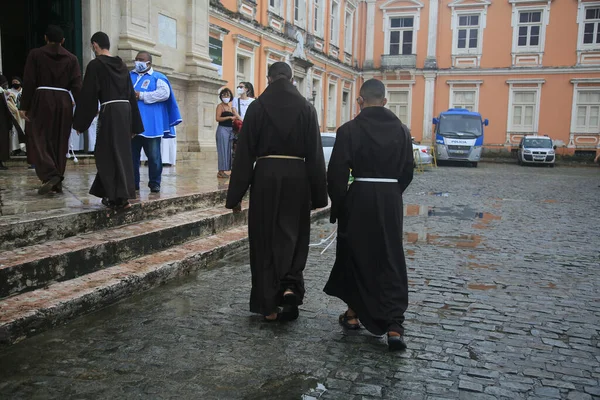 Salvador Bahia Brazil Juni 2022 Franciscan Munk Sett Corpus Christi — Stockfoto