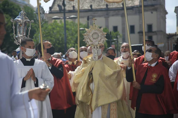 Salvador Bahia Brazil Juni 2022 Katoliker Firar Corpus Christi Semester — Stockfoto