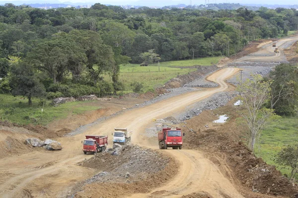 Ilheus Bahia Brazil Maja 2022 Prace Budowlane Nad Autostradą 649 — Zdjęcie stockowe