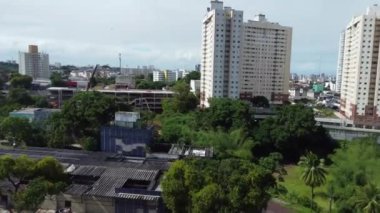 Salvador, Bahia, Brezilya - Haziran 6, 2022: Salvador 'da bir devlet hastanesi inşaatı devam ediyor..