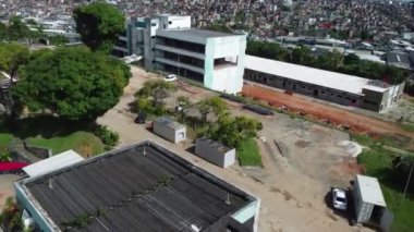 Salvador, Bahia, Brezilya - Haziran 6, 2022: Salvador 'da bir devlet hastanesi inşaatı devam ediyor..