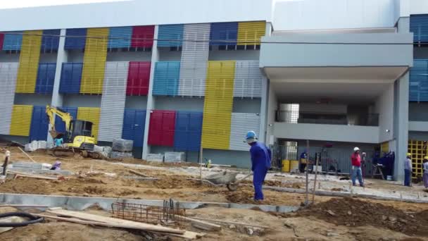 Salvador Bahia Brazil June 2022 Precast Structure Construction Public Hospital — стокове відео