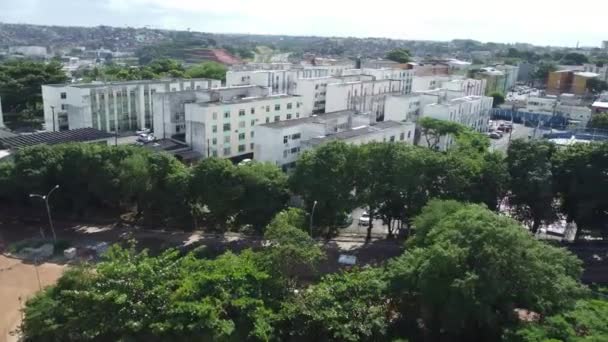 Salvador Bahia Brazil Juni 2022 Prefabricerad Byggnad Uppförande Ett Offentligt — Stockvideo