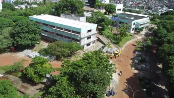 Salvador Bahia Brazília 2022 Június Egy Salvadori Közkórház Építésének Előkészítése — Stock videók