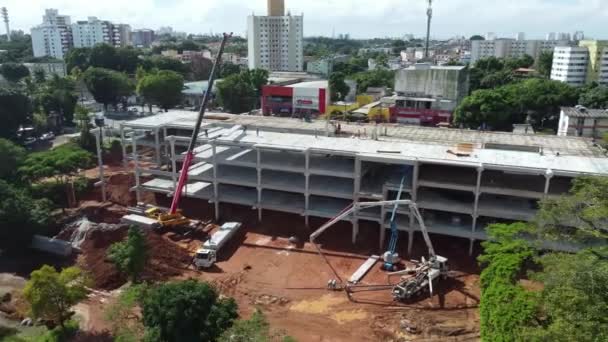 Salvador Bahia Brasil Junio 2022 Estructura Prefabricada Construcción Hospital Público — Vídeos de Stock