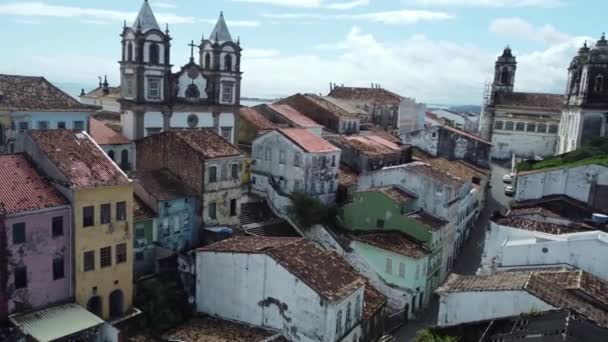 Decoratie Van Sasalvador Bahia Braziliaans Juni 2022 Uitzicht Decoratie Met — Stockvideo