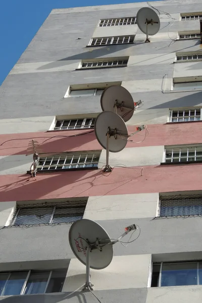 Salvador Bahia Brazil Июня 2022 Телевизионная Антенна Sssinuta Видна Прикрепленной — стоковое фото