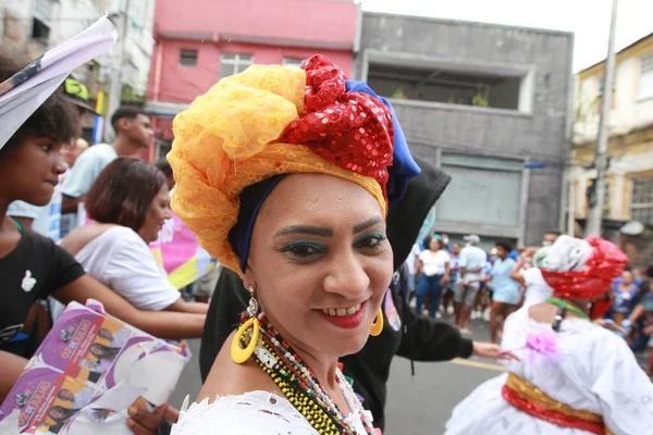 Salvador Bahia Brasilien Juli 2022 Als Cangaceiro Verkleidete Menschen Während — Stockfoto
