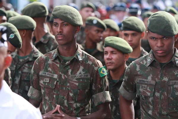 Salvador Bahia Brazil July 2022 Бразильські Війська Беруть Участь Громадянському — стокове фото