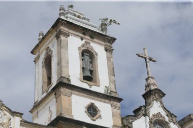 Salvador, Bahia, Brezilya - 20 Haziran 2022: Salvador 'daki Largo Terreiro de Jesus' tan Sao Domingo 'nun Üçüncü Tarikatı Kilisesi