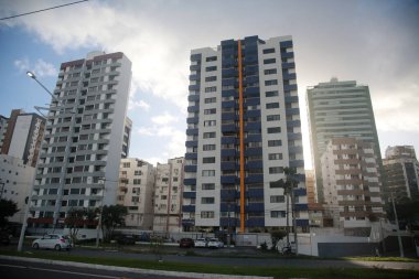 salvador, bahia, brazil - july 19, 2022: aerial view of residential buildings in the neighborhood of Pituba in the city of Salvador.
