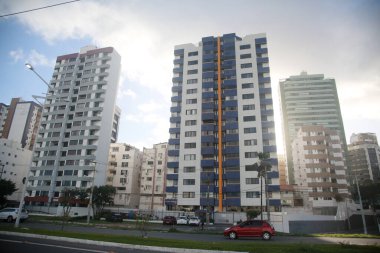 salvador, bahia, brazil - july 19, 2022: aerial view of residential buildings in the neighborhood of Pituba in the city of Salvador.