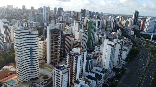 Salvador Bahia Brazil Июля 2022 Vista Aerea Edificios Residencias Bairro — стоковое фото