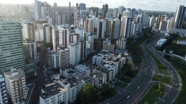 Salvador Bahia Brazil Июля 2022 Vista Aerea Edificios Residencias Bairro — стоковое фото