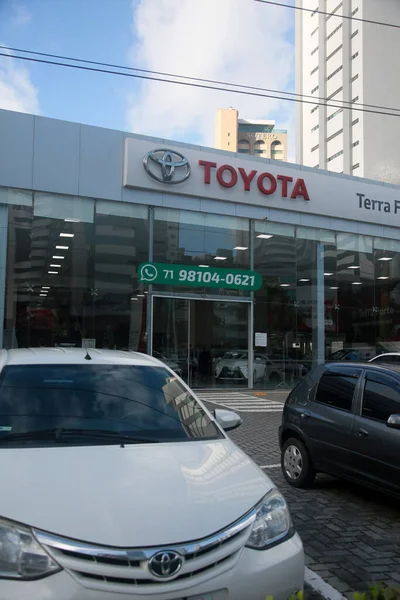 Salvador Bahia Brazil Июля 2022 Года Фасад Дилера Производителя Toyota — стоковое фото