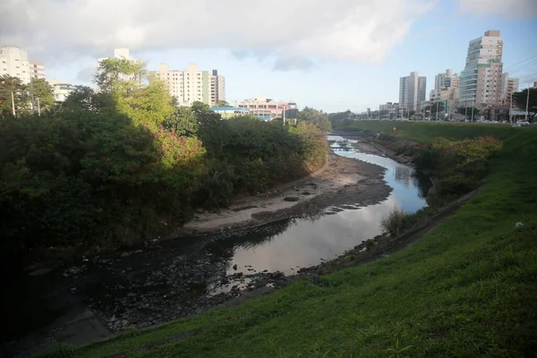 Salvador Bahia Brazil July 2022 View Sewage Water Channel Camurujipe — Stockfoto